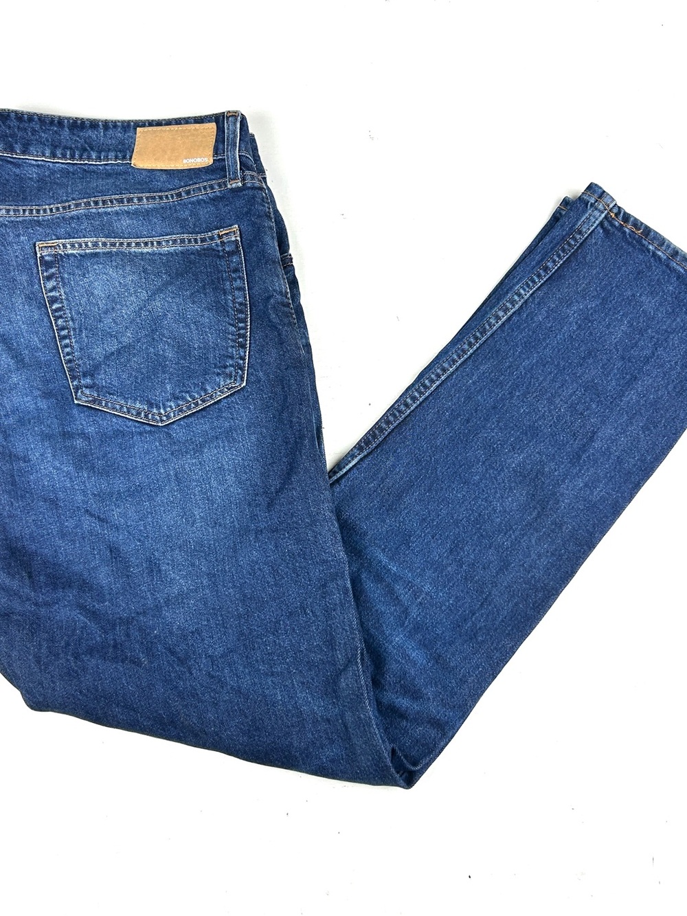 Bonobos Jeans Men's 33 X 32 Blue Medium Wash Slim Straight Stretch Denim